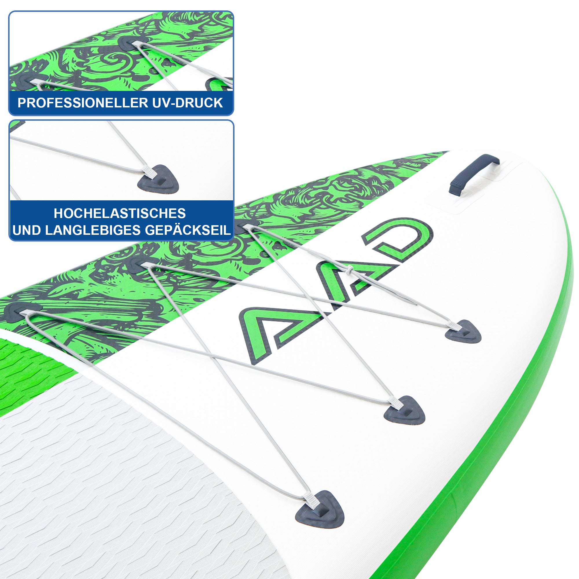 AKD SeaLion Stand Up Paddle Board 10'6 "XL 320x86x15cm SUP Board 160kg / 337L (Green)