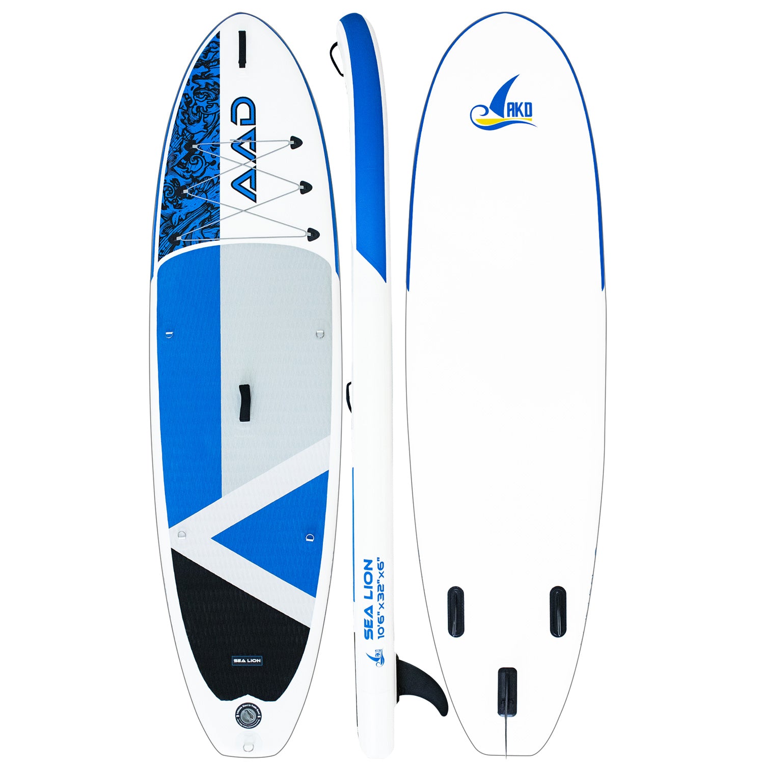 AKD SeaLion Stand Up Paddling Board 10'6" 320x81x15cm SUP Board 150kg/318L (Blau)