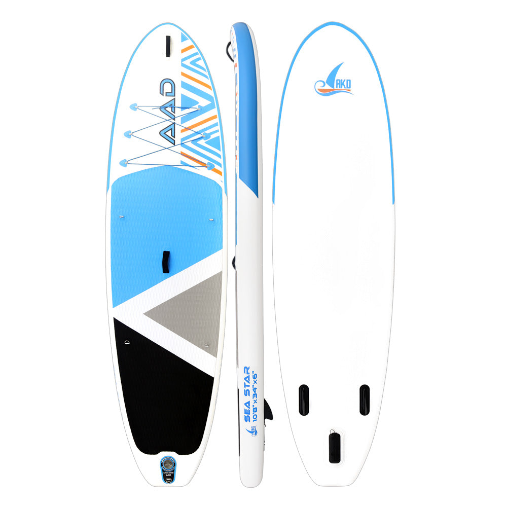 AKD SeaStar 10'8 "Stand Up Paddle Board SUP 325x86x15cm 165kg / 346L (Bleu)